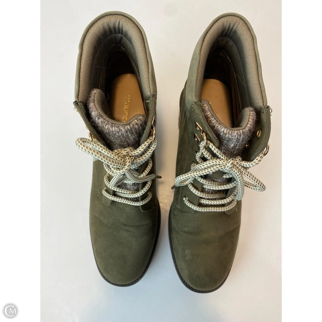 Boots Ankle Heels By Maurices In Green, Size: 8