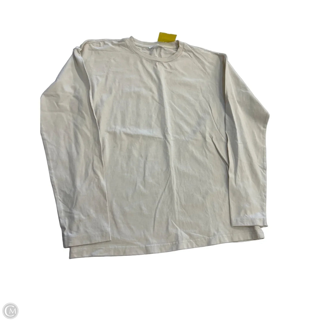 Top Long Sleeve Basic By Zara In Cream, Size: S