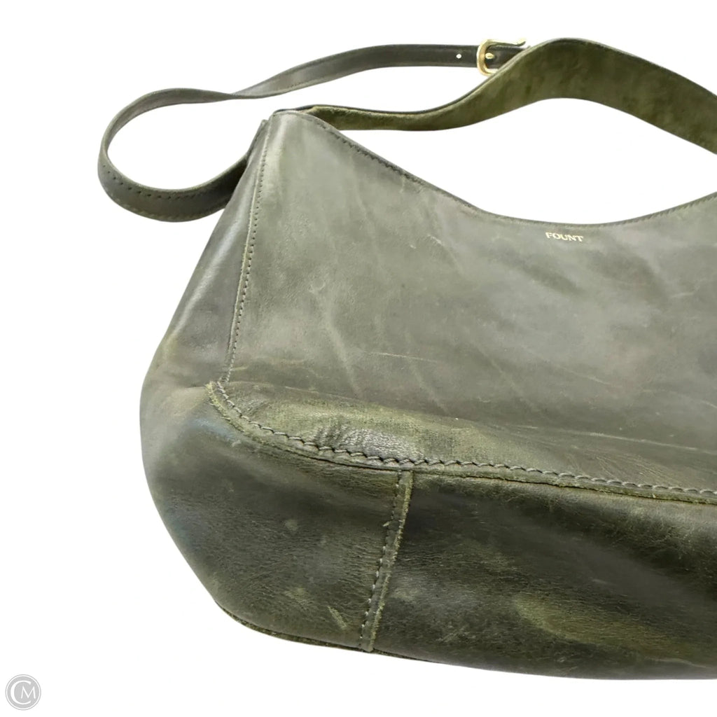 Handbag Leather By Fount, Size: Medium