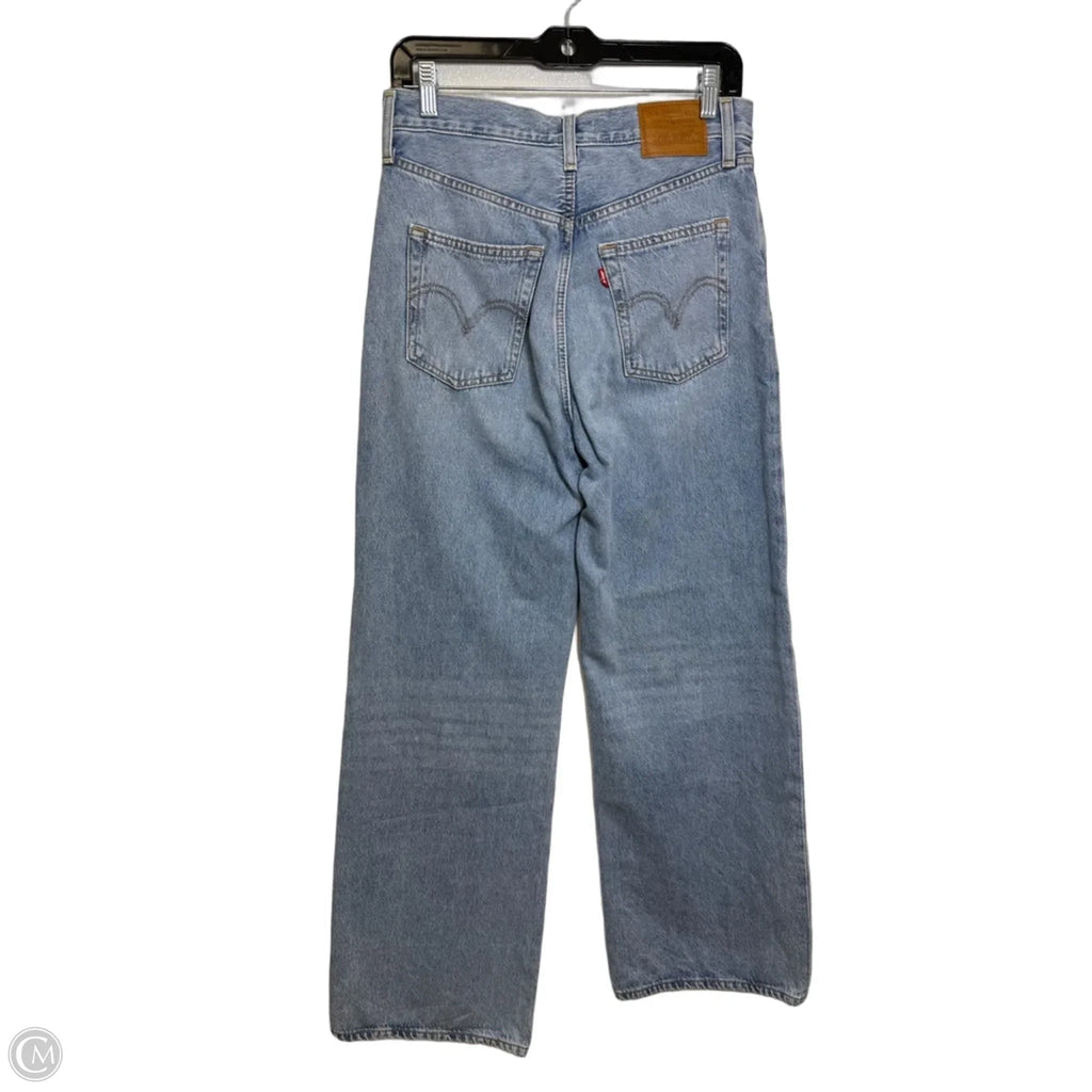 Ribcage Jeans Wide Leg By Levis In Blue Denim, Size: 6