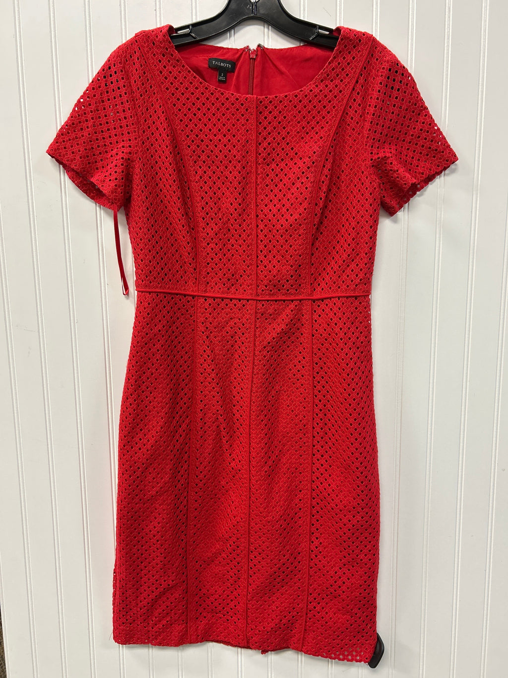 Dress Casual Midi By Talbots In Red, Size:2