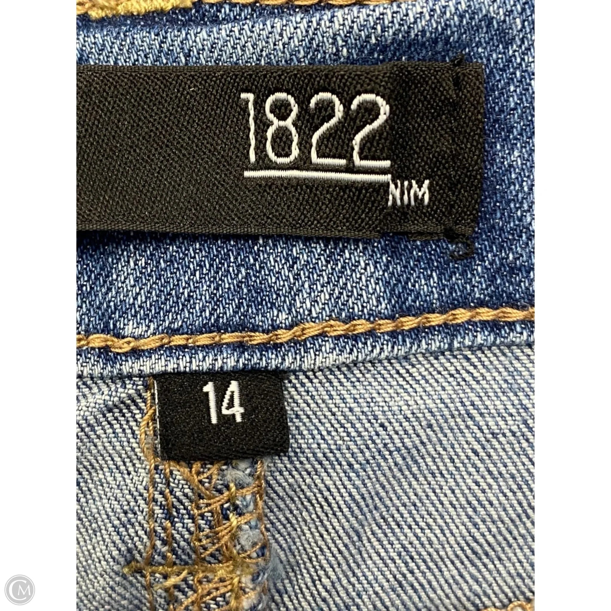 Jeans Straight By 1822 Denim In Blue Denim, Size: 14