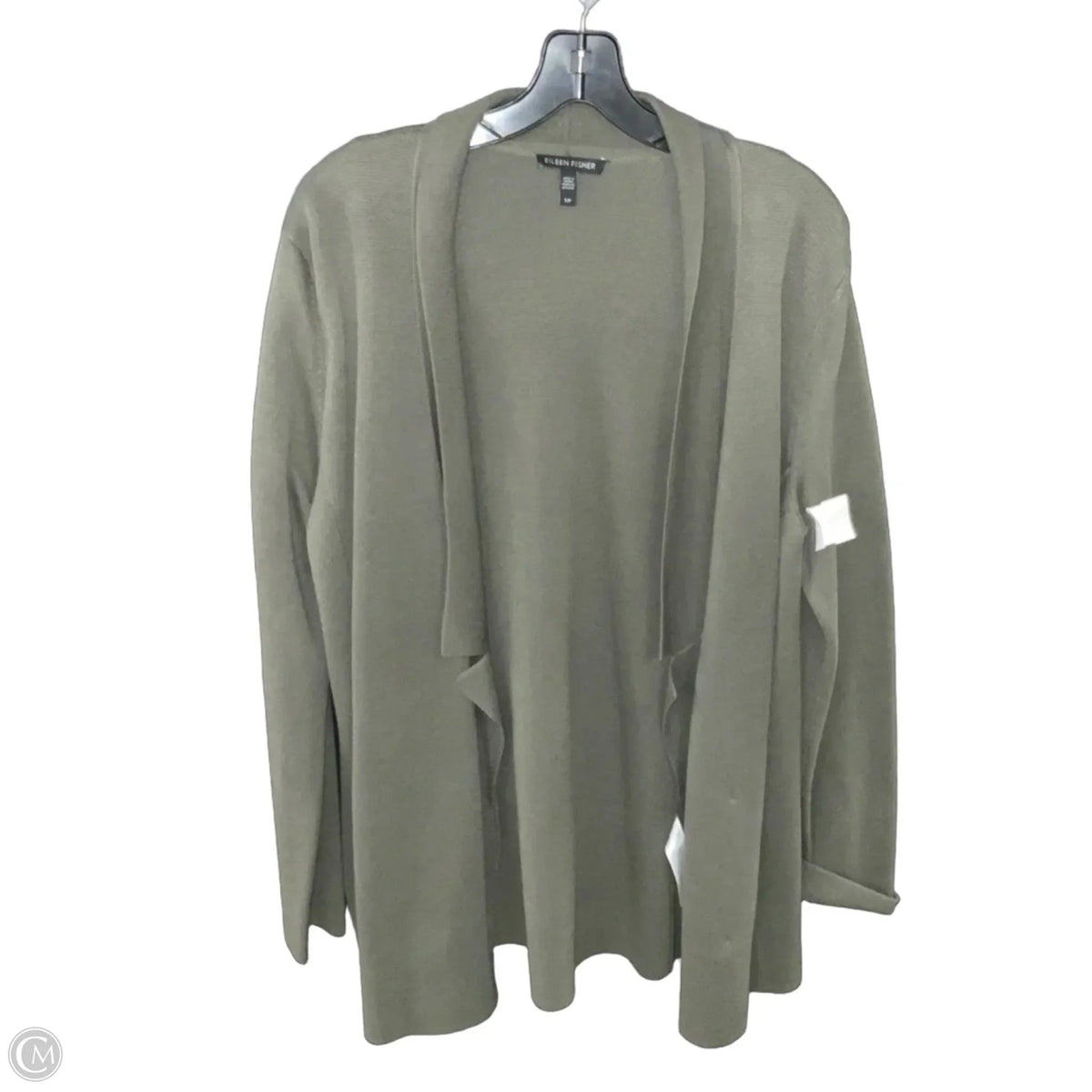 Sweater Cardigan By Eileen Fisher In Green, Size: S