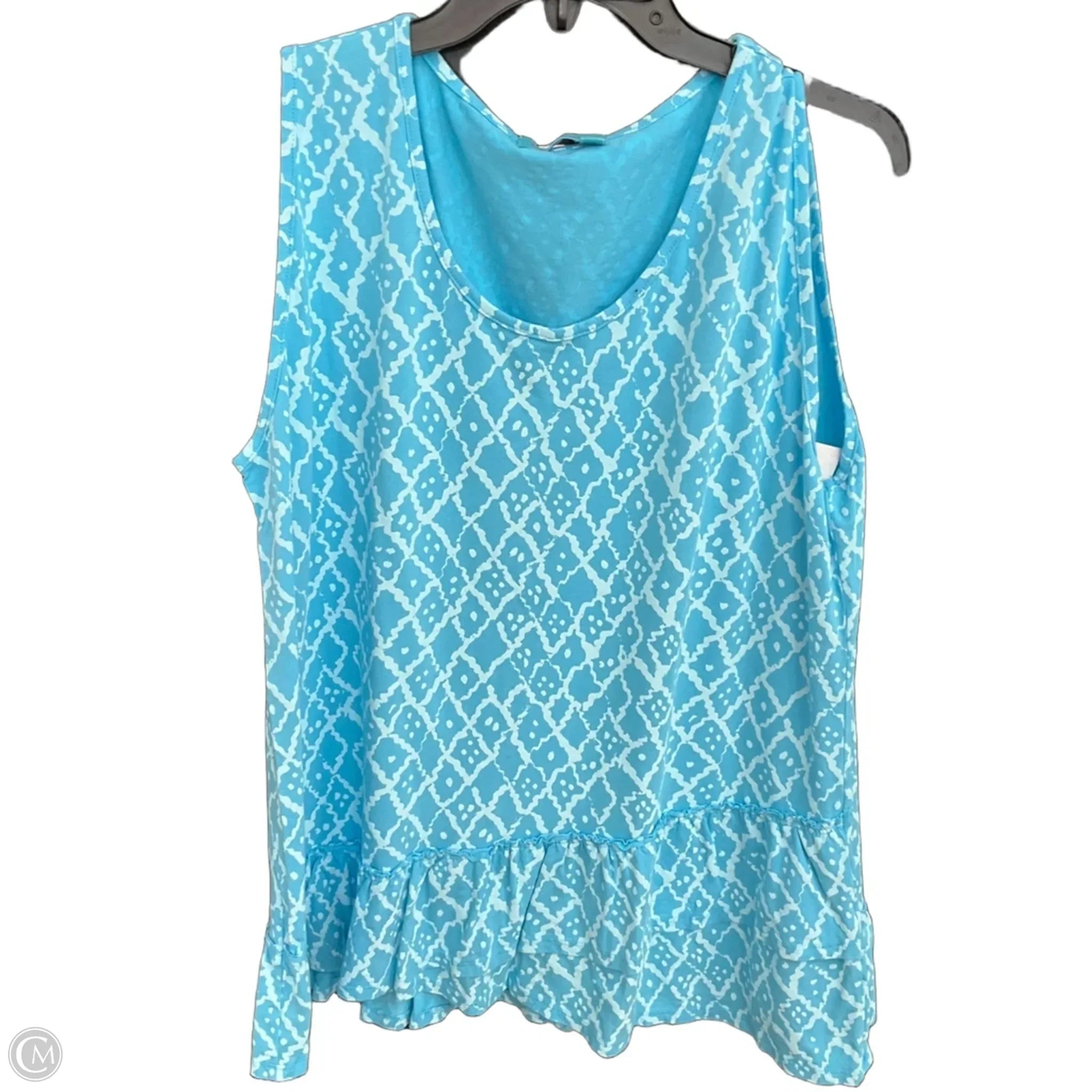Top Sleeveless By Fresh Produce In Teal, Size: Xxl