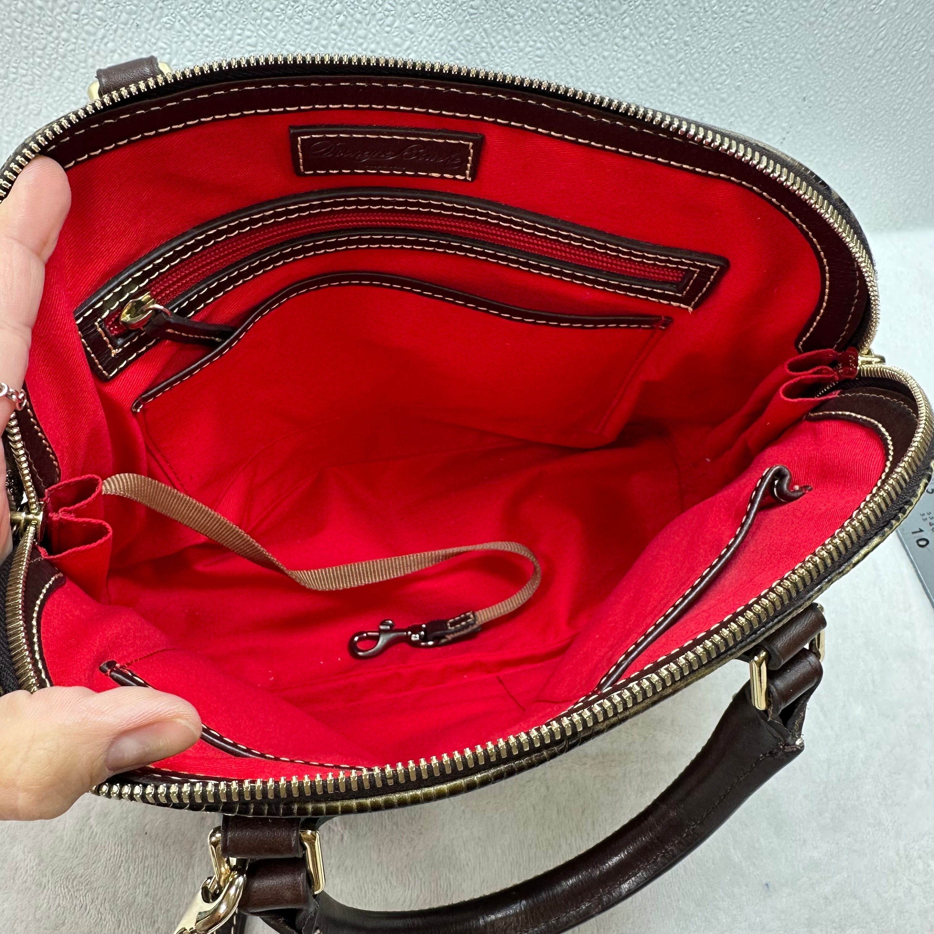 Zip zip satchel Handbag Designer By Dooney And Bourke, Size: Medium