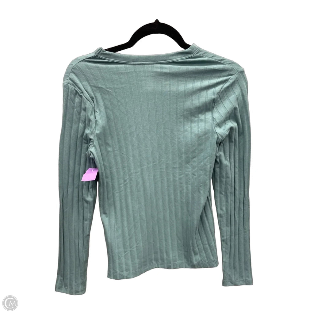 Top Long Sleeve Basic By A New Day In Green, Size: S