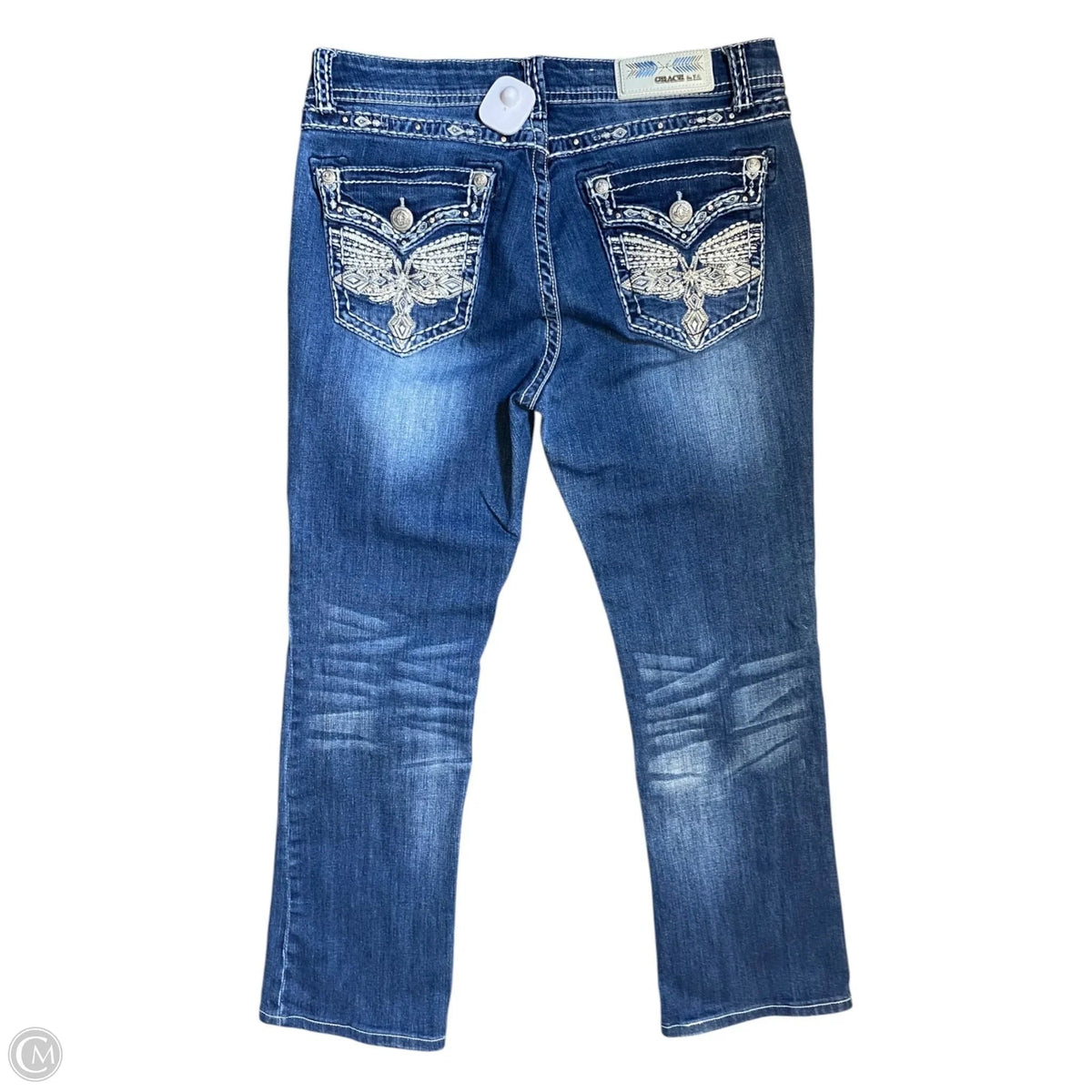 Jeans Boot Cut By Grace In Blue Denim, Size: 8