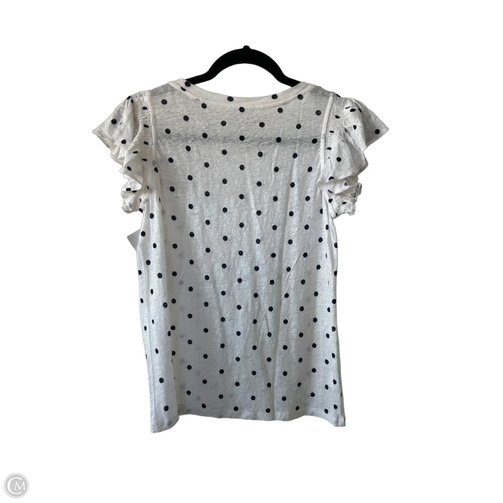 Top Sleeveless By Loft In Black & Cream, Size: Xs