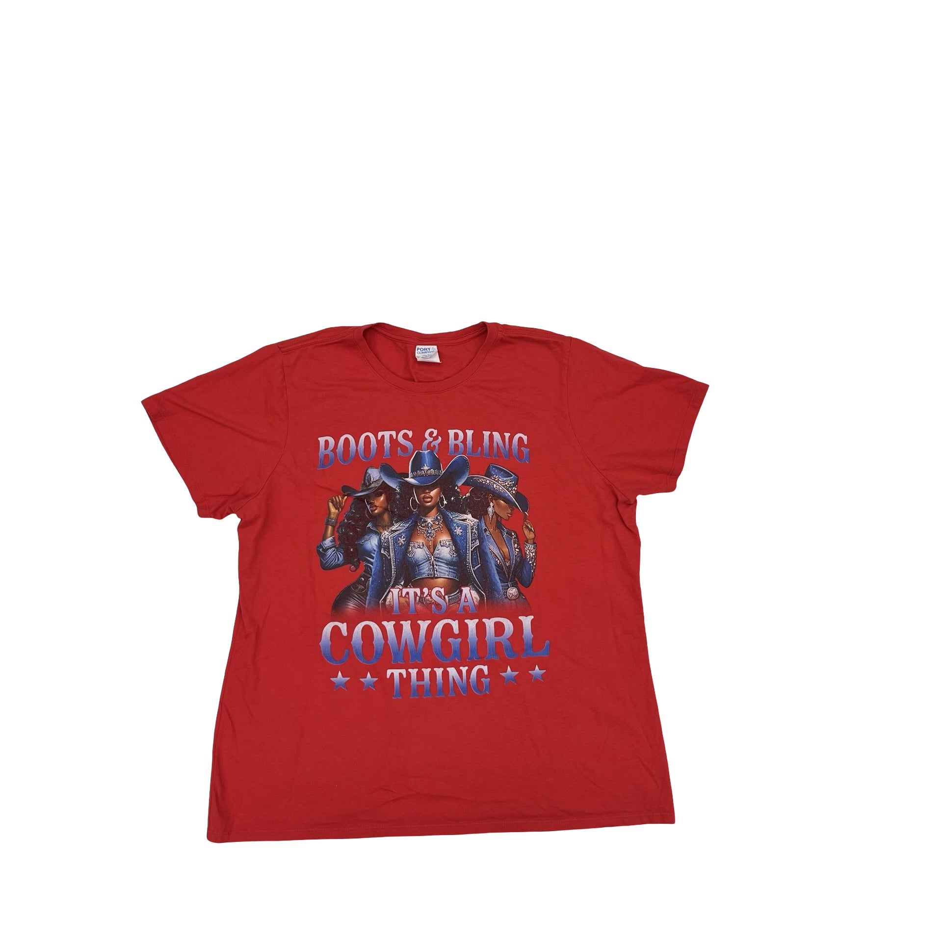 Top Ss Basic By Port & Company In Red, Size:Xxl
