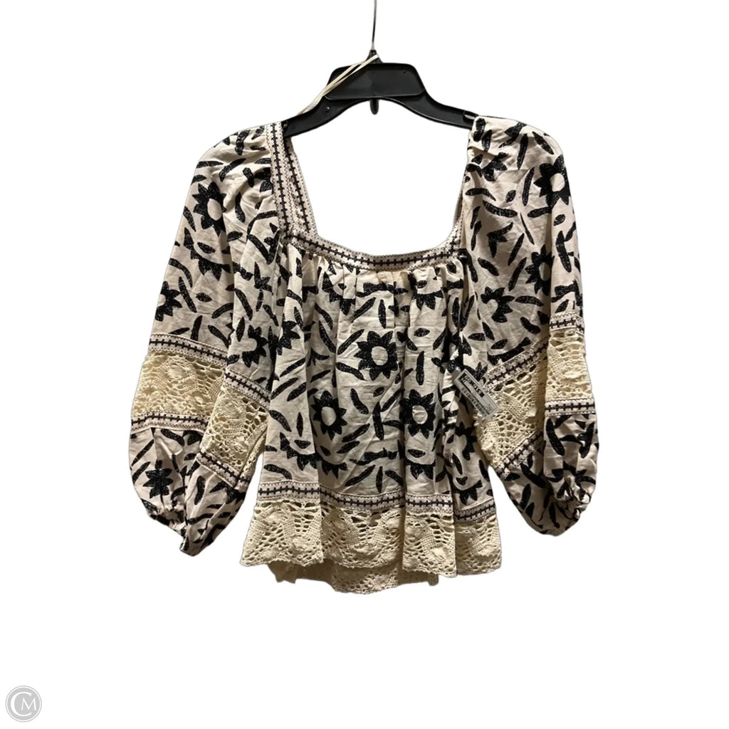 Top Long Sleeve By Christian Siriano In Black, Size: S