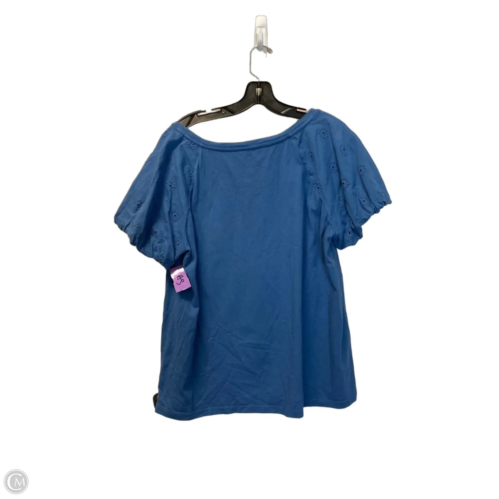 Top Short Sleeve By Crown And Ivy In Blue, Size: L