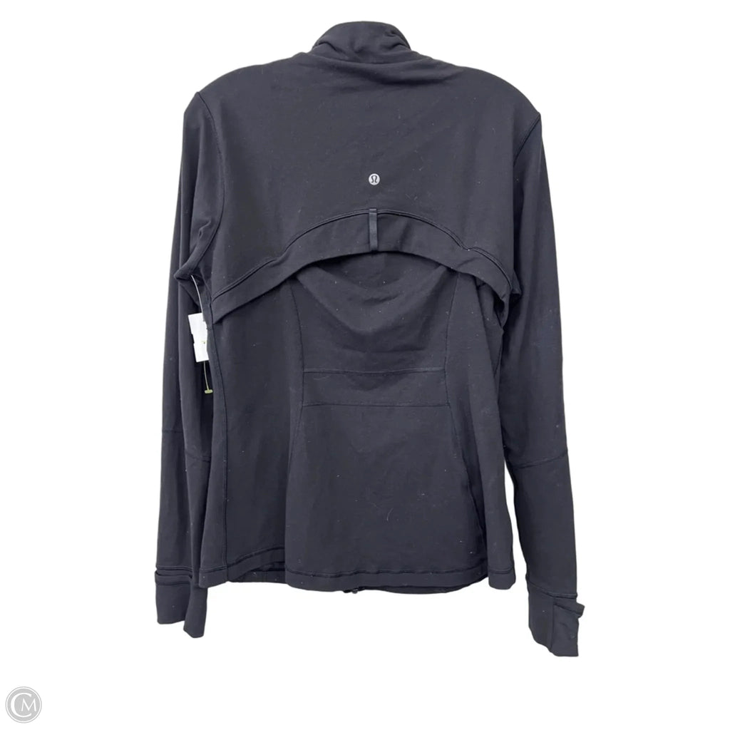 Athletic Jacket By Lululemon In Black, Size: 12
