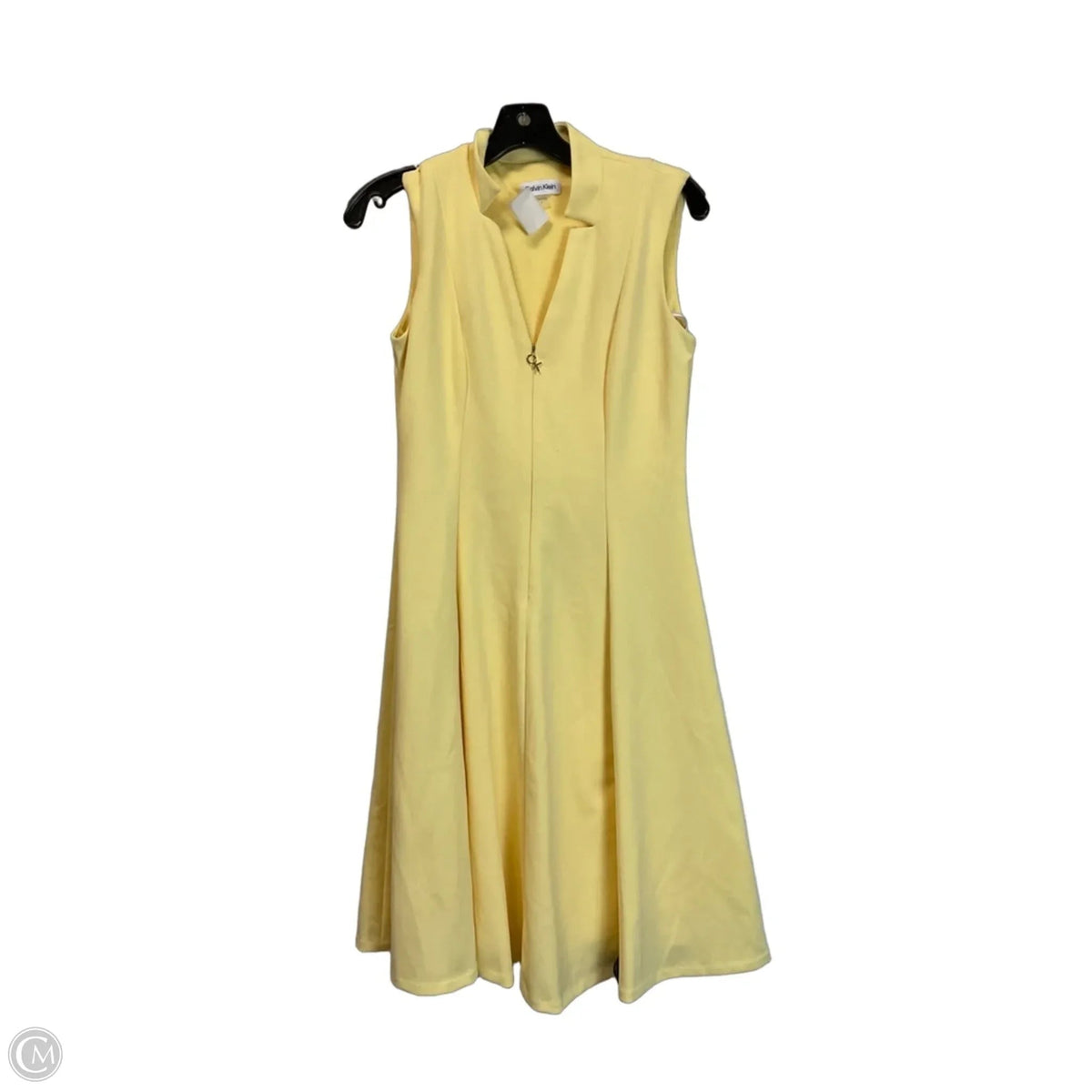 Dress Casual Short By Calvin Klein In Yellow, Size: 4
