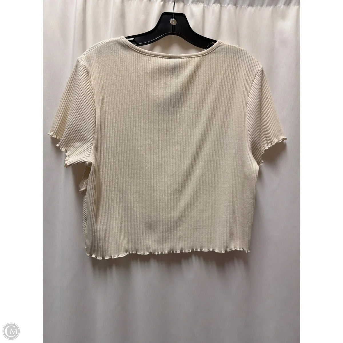Top Short Sleeve By Wild Fable In Beige, Size: Xxl