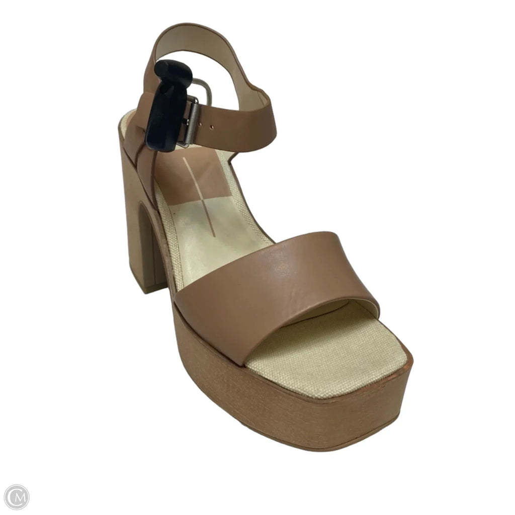 Sandals Heels Block By Dolce Vita In Brown, Size: 8