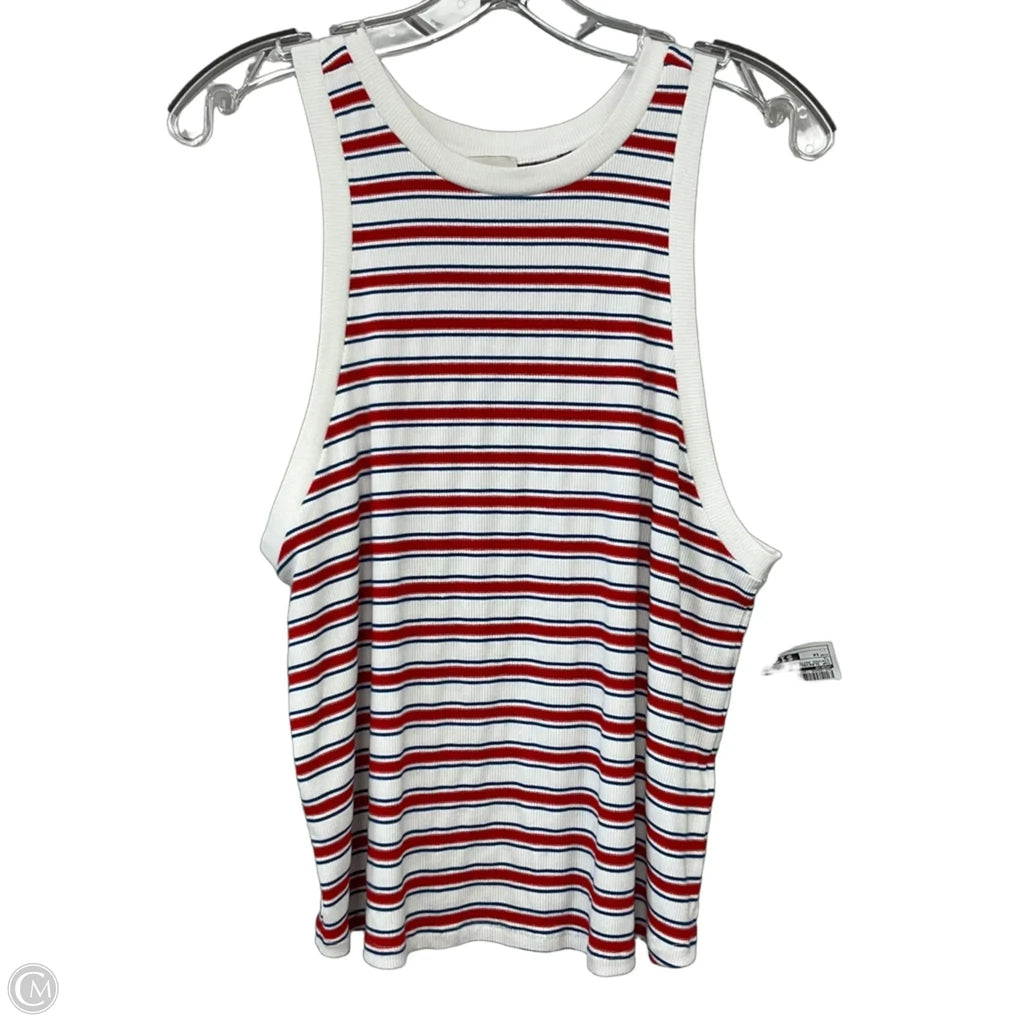 Top Sleeveless Basic By Maeve In Striped Pattern, Size: 1x