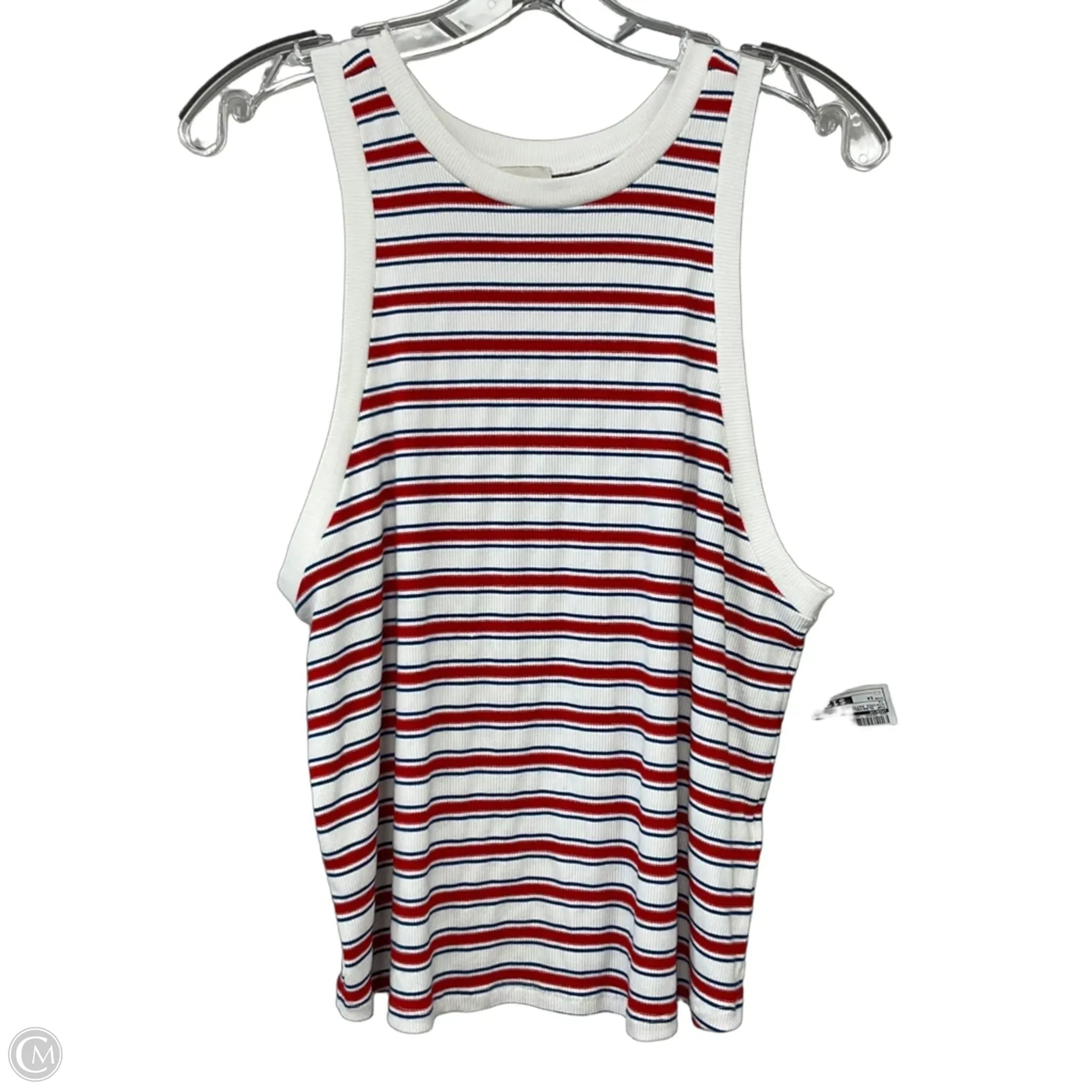Top Sleeveless Basic By Maeve In Striped Pattern, Size: 1x