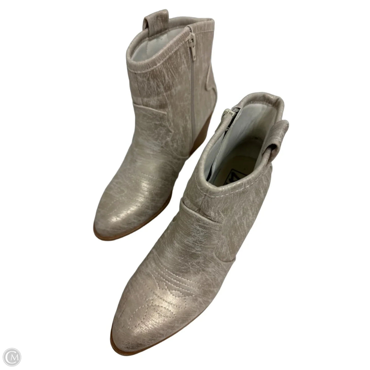 Boots Ankle Heels By Dirty Laundry In Gold, Size: 10