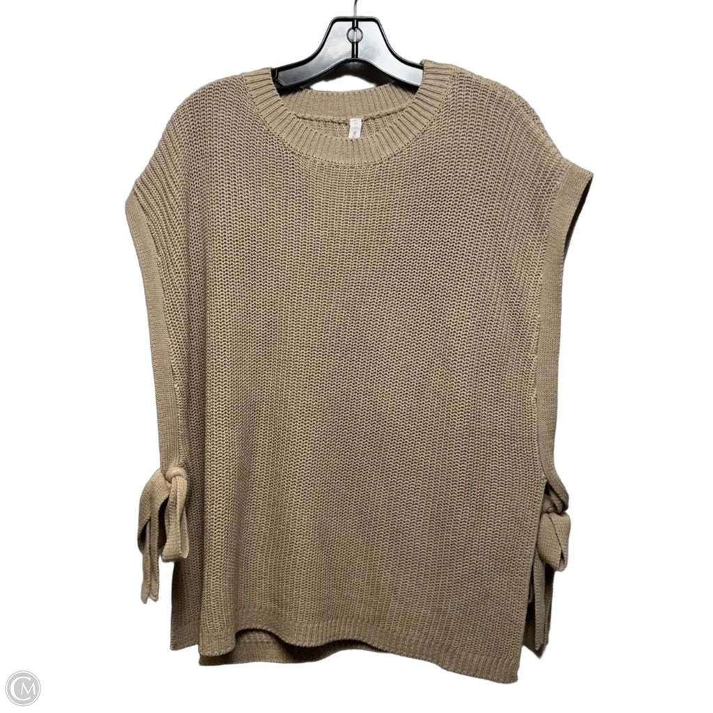 Vest Sweater By Wishlist In Tan, Size: M