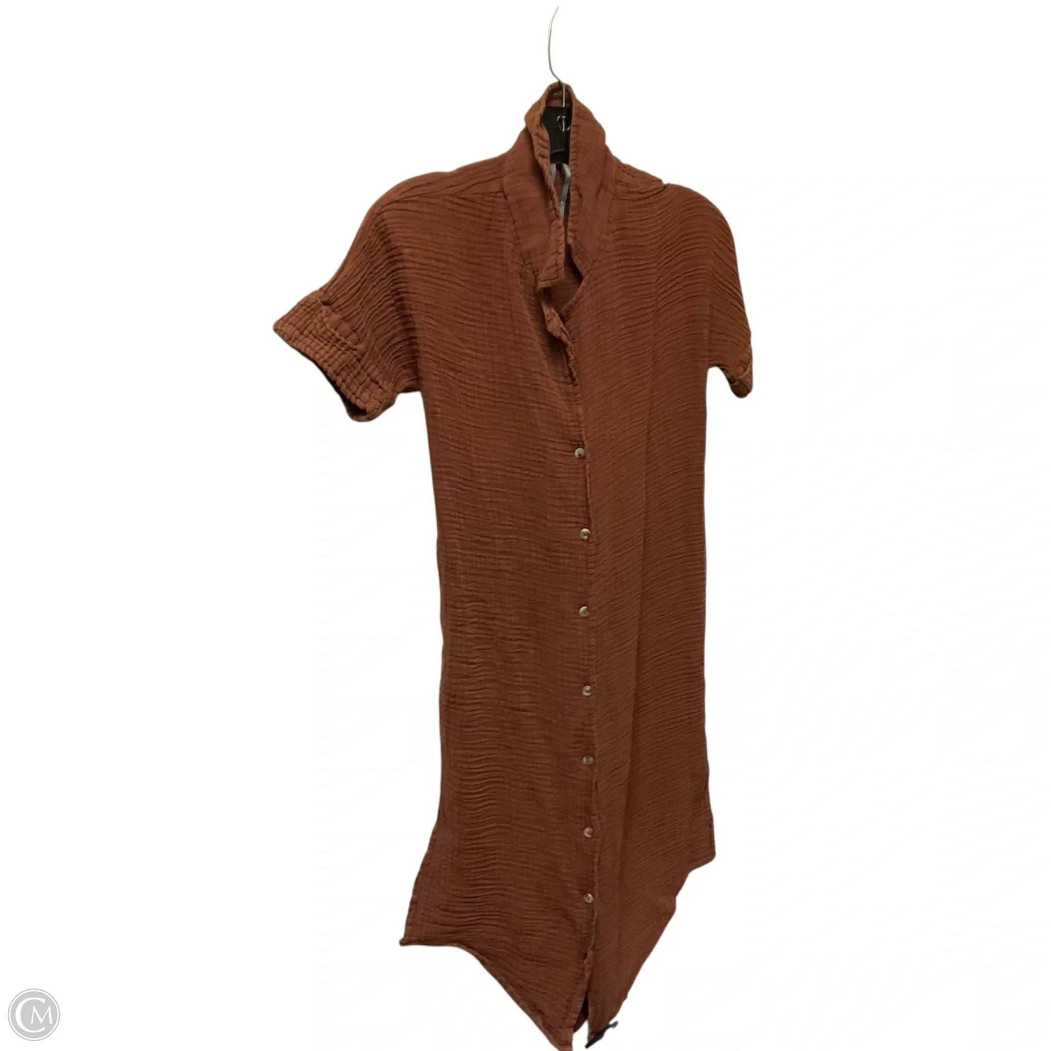 Dress Casual Midi By Anthropologie In Brown, Size: Xs