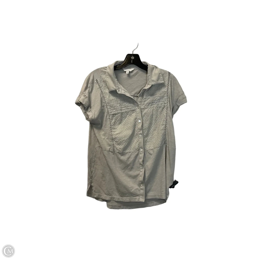 Top Short Sleeve By Lucky Brand In Tan, Size: S