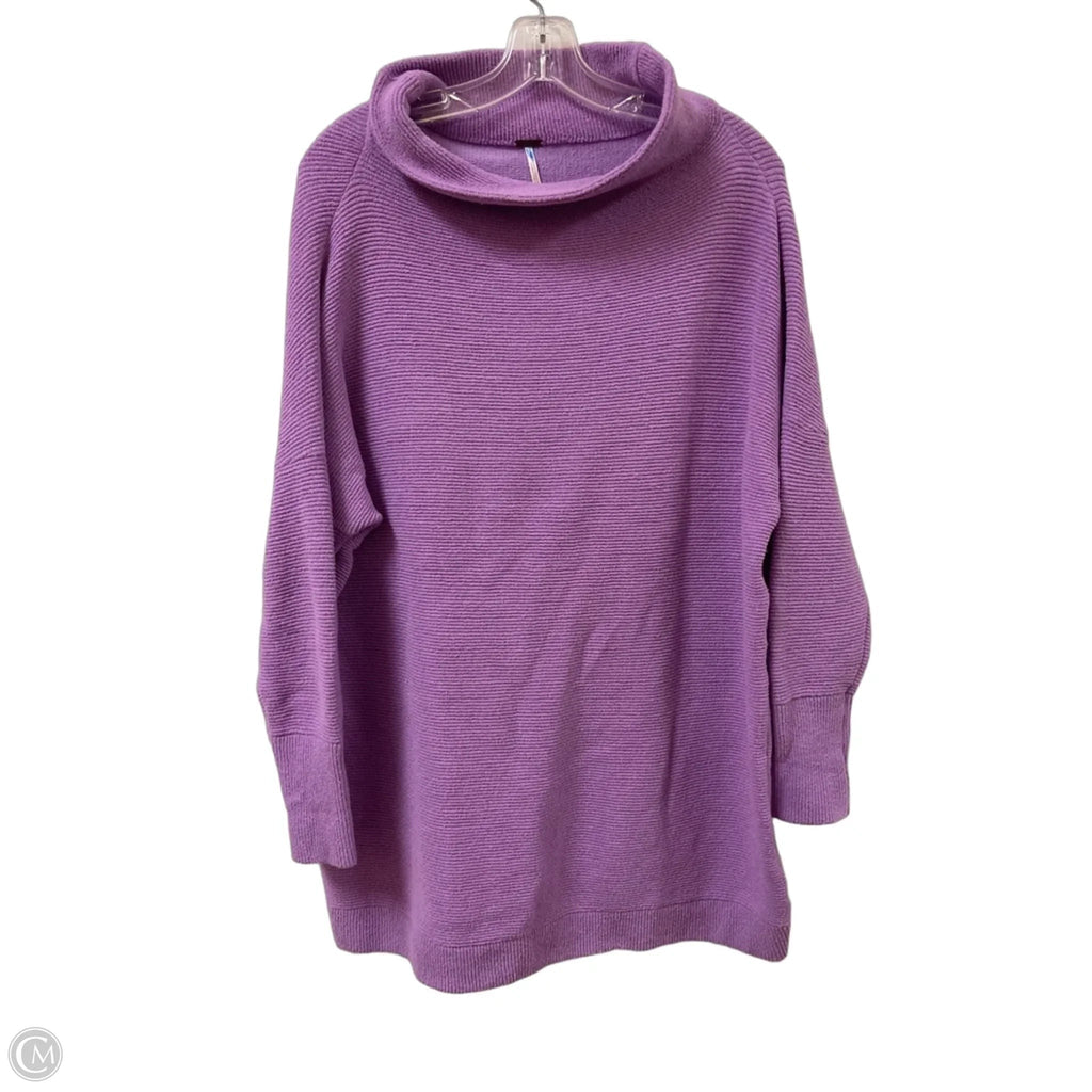 Tunic Long Sleeve By Free People In Purple, Size: Sp