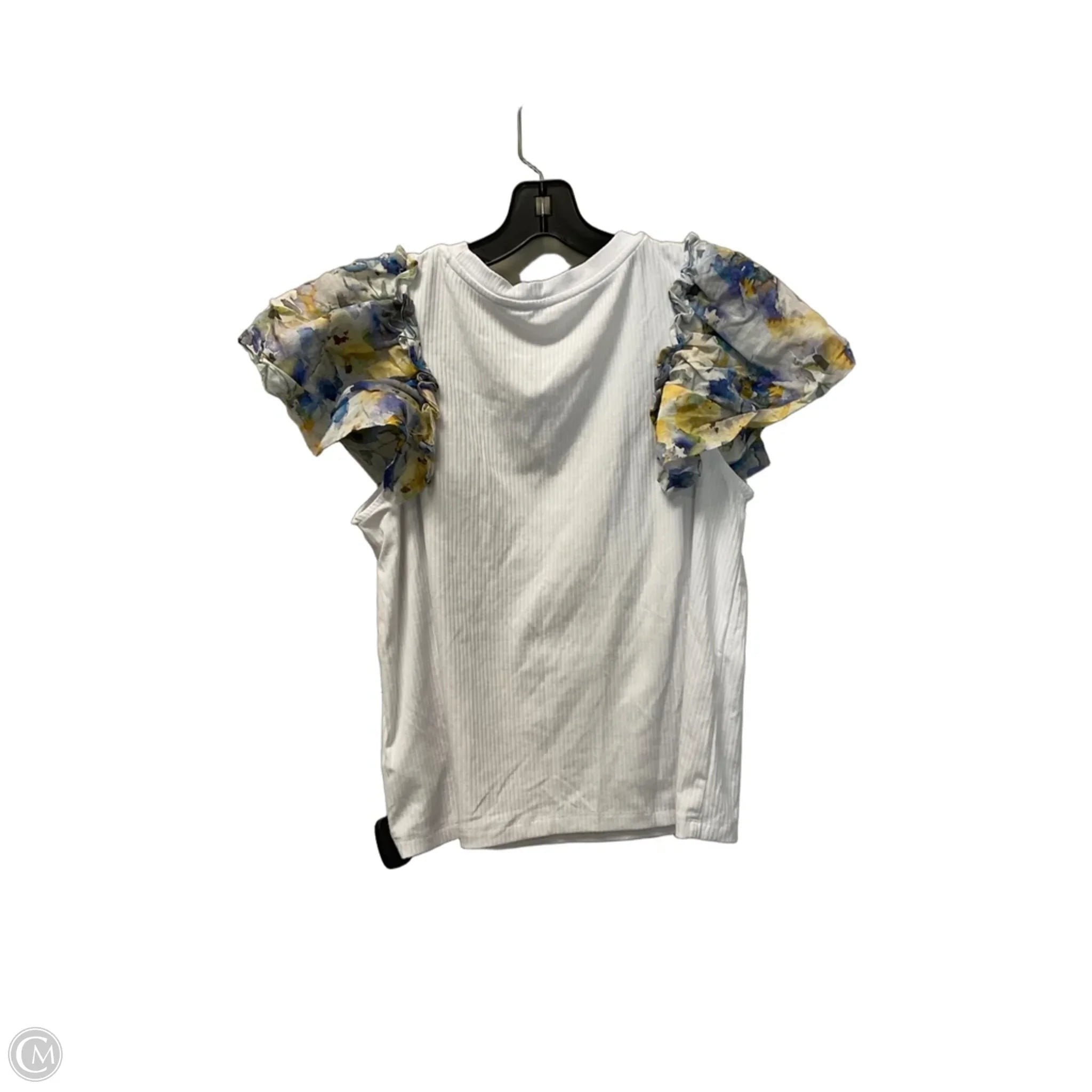 Top Short Sleeve By Nicole Miller In White, Size: M