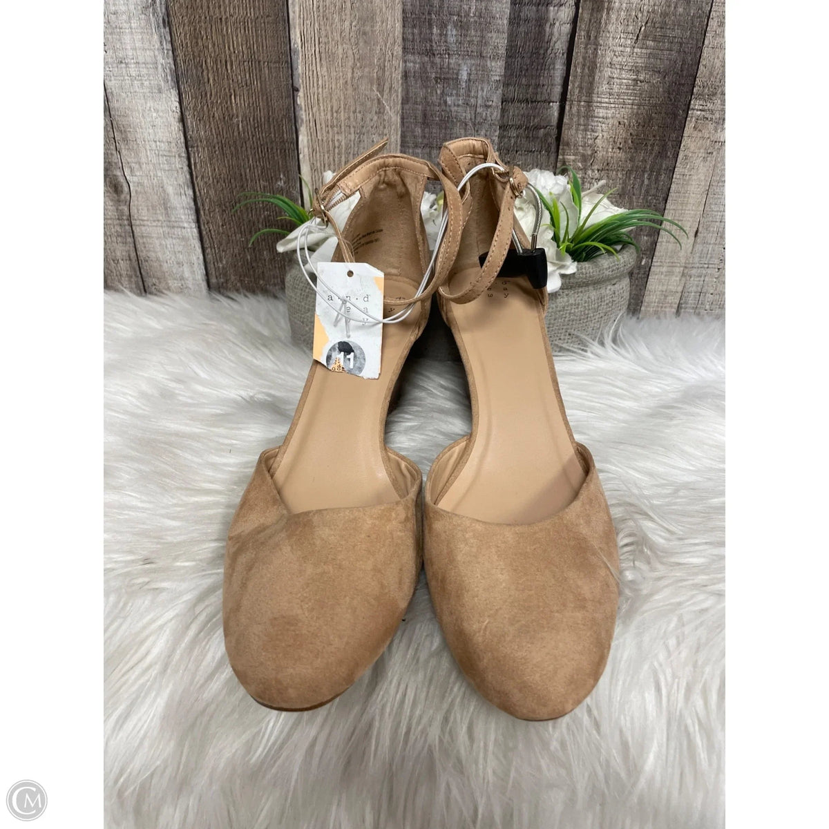 Shoes Heels Wedge By A New Day In Tan, Size: 11