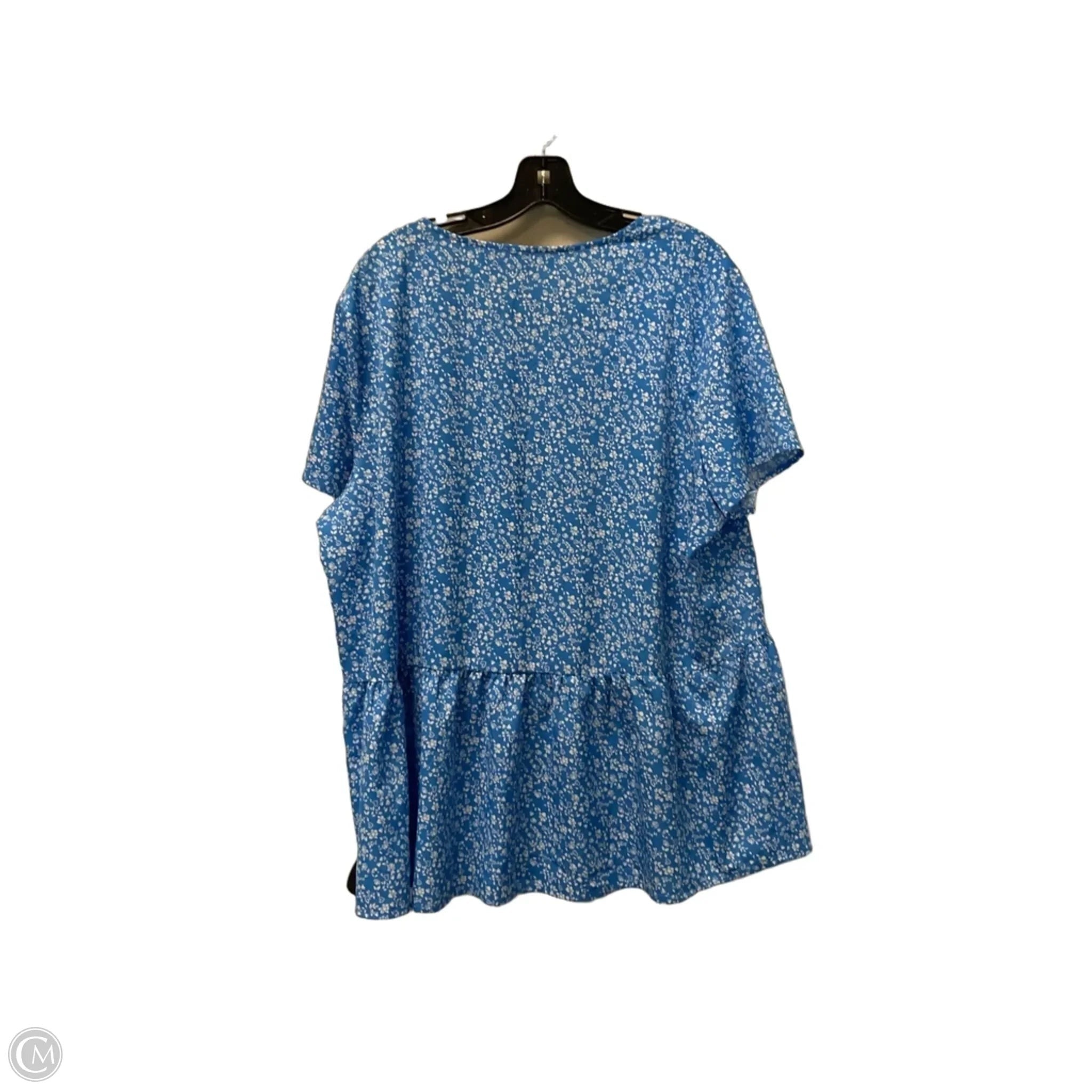 Top Short Sleeve By N Touch In Blue, Size: Xl
