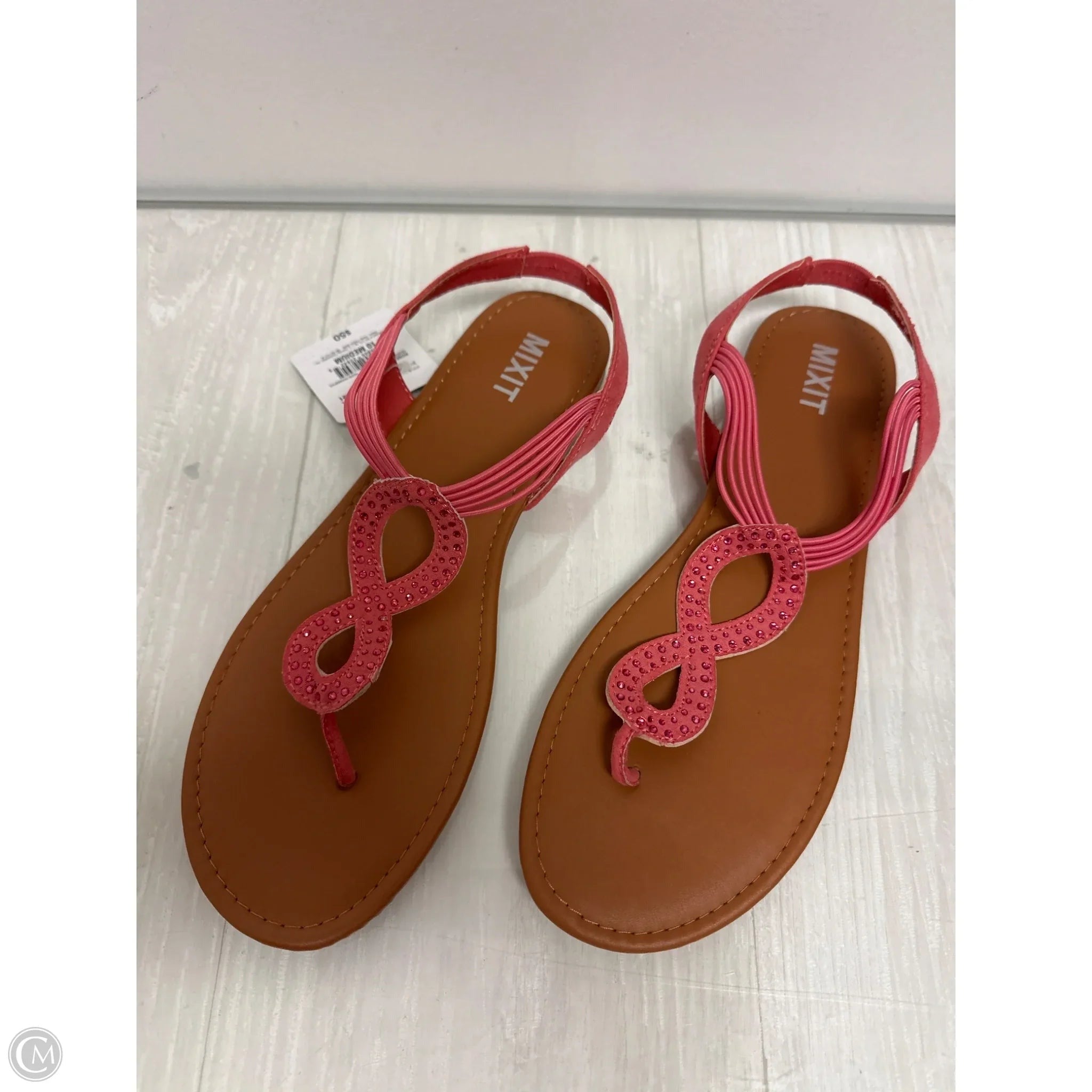 Sandals Flats By Clothes Mentor In Pink, Size: 10