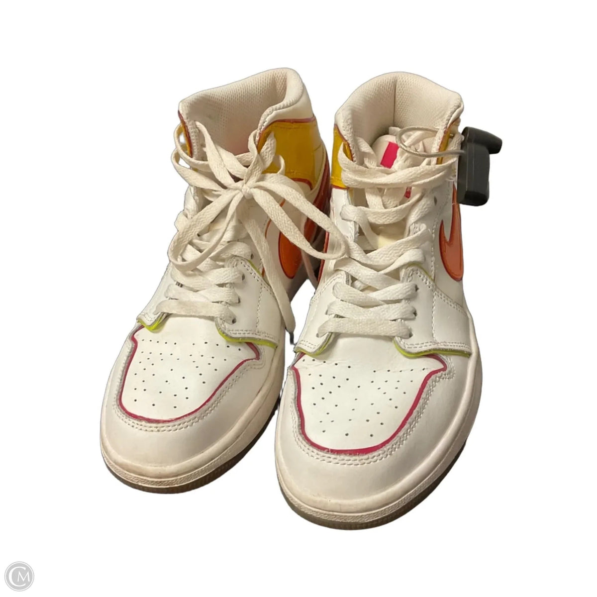 Shoes Luxury Designer By Jordan In Orange & Pink, Size: 9