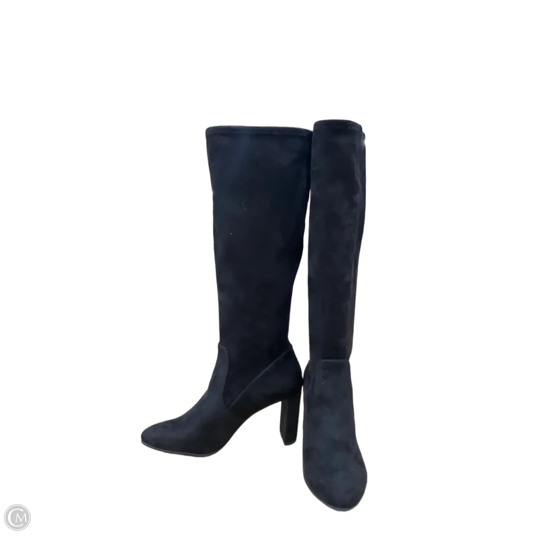 Boots Knee Heels By Nine West In Black, Size: 9.5