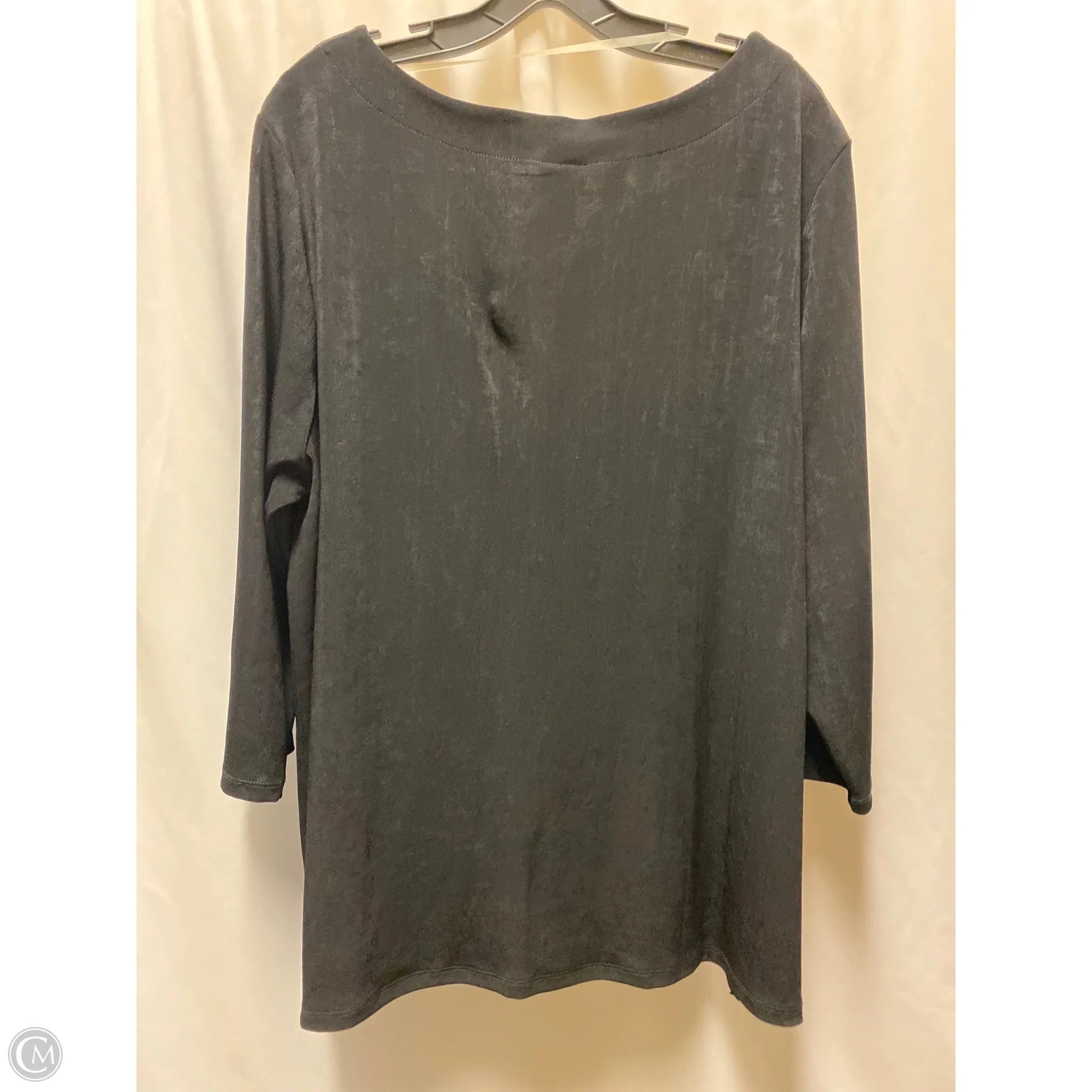 Top Long Sleeve By Chicos In Black, Size: Xxl