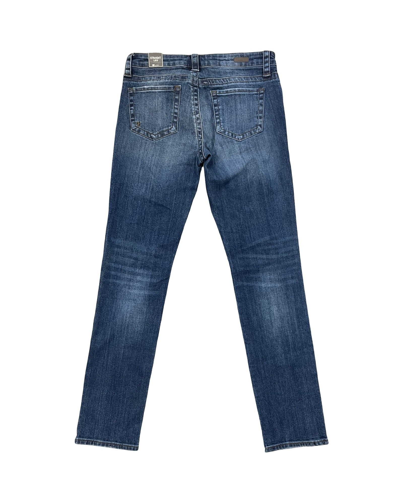 Jeans Straight By Kut In Blue Denim, Size:4