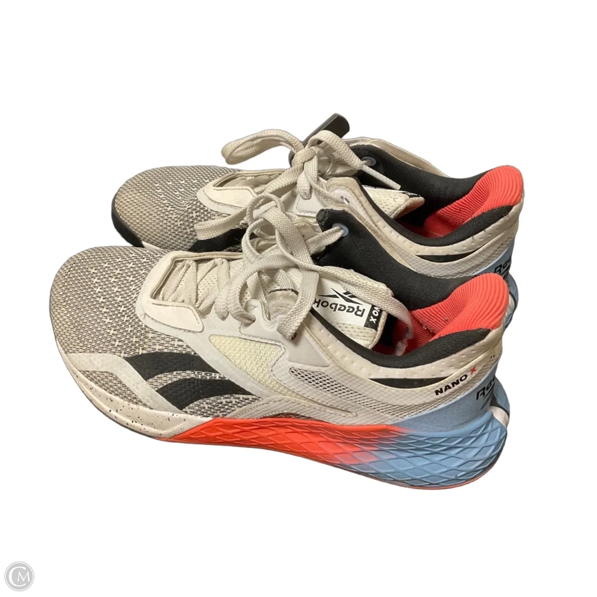Shoes Athletic By Reebok In Grey & Orange, Size: 8