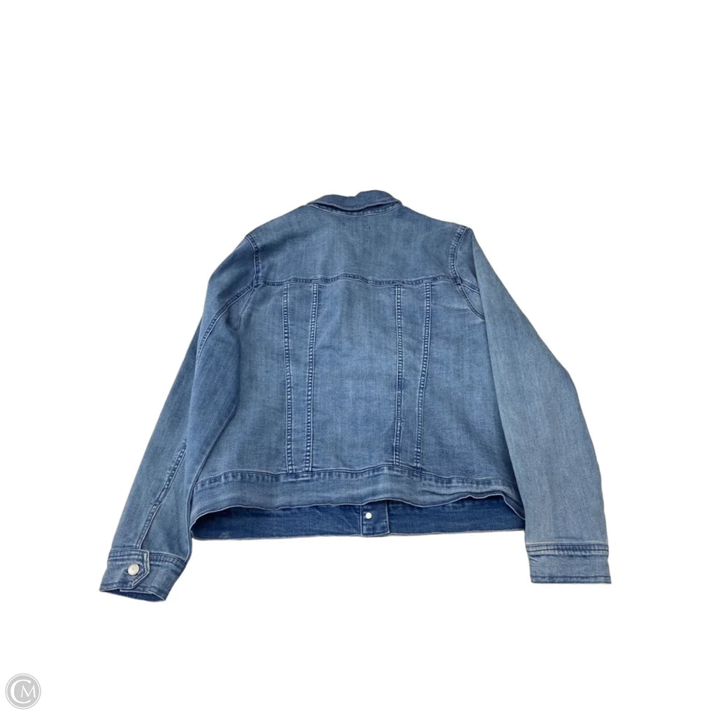 Jacket Denim By Isaac Mizrahi Live Qvc In Blue Denim, Size: Xl