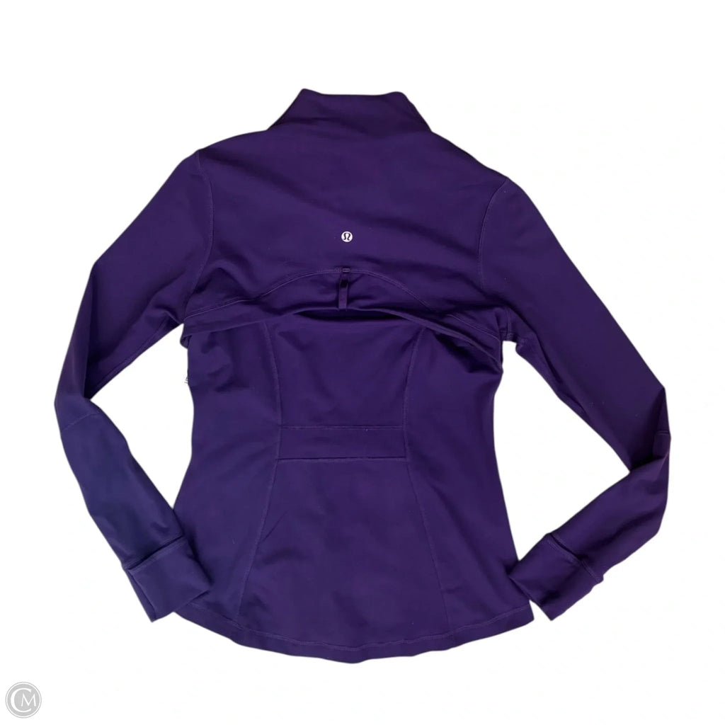 Athletic Jacket By Lululemon In Purple, Size: Xs