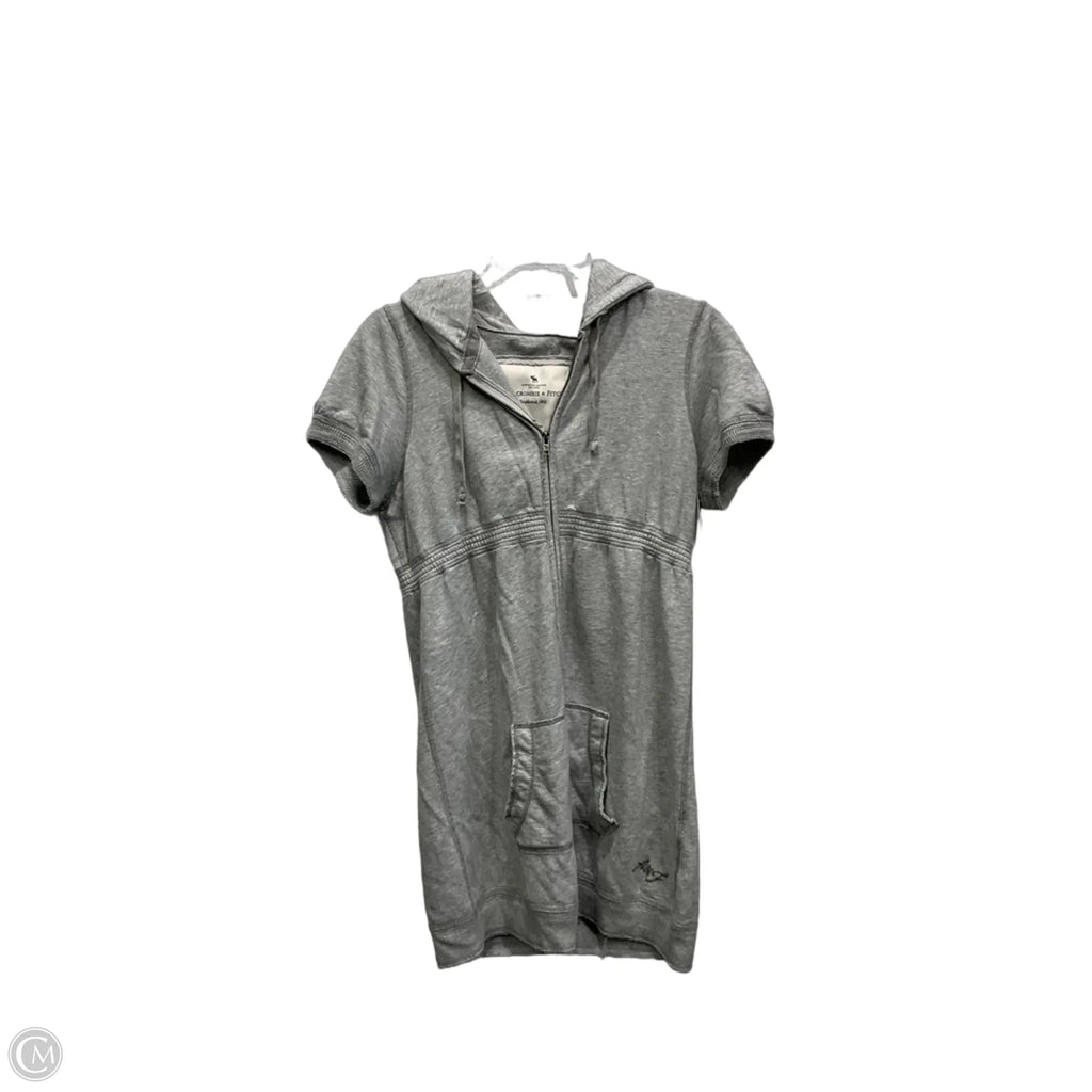 Athletic Jacket By Abercrombie And Fitch In Grey, Size: L