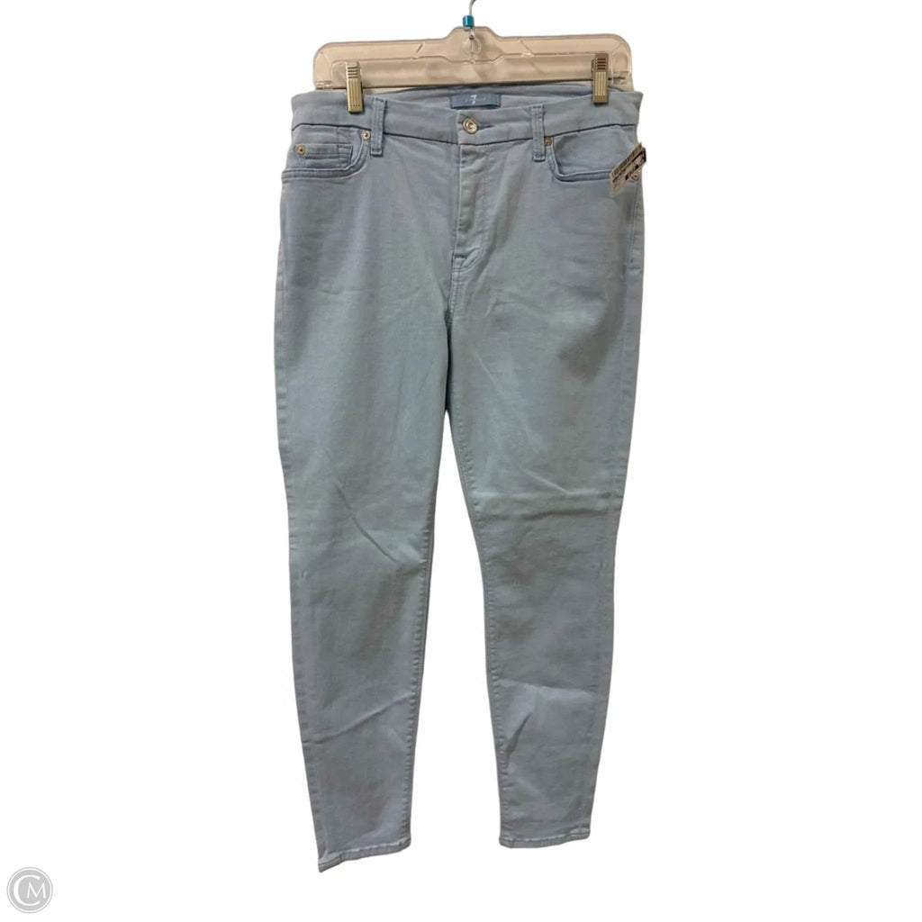 Jeans Skinny By 7 For All Mankind In Blue Denim, Size: 10