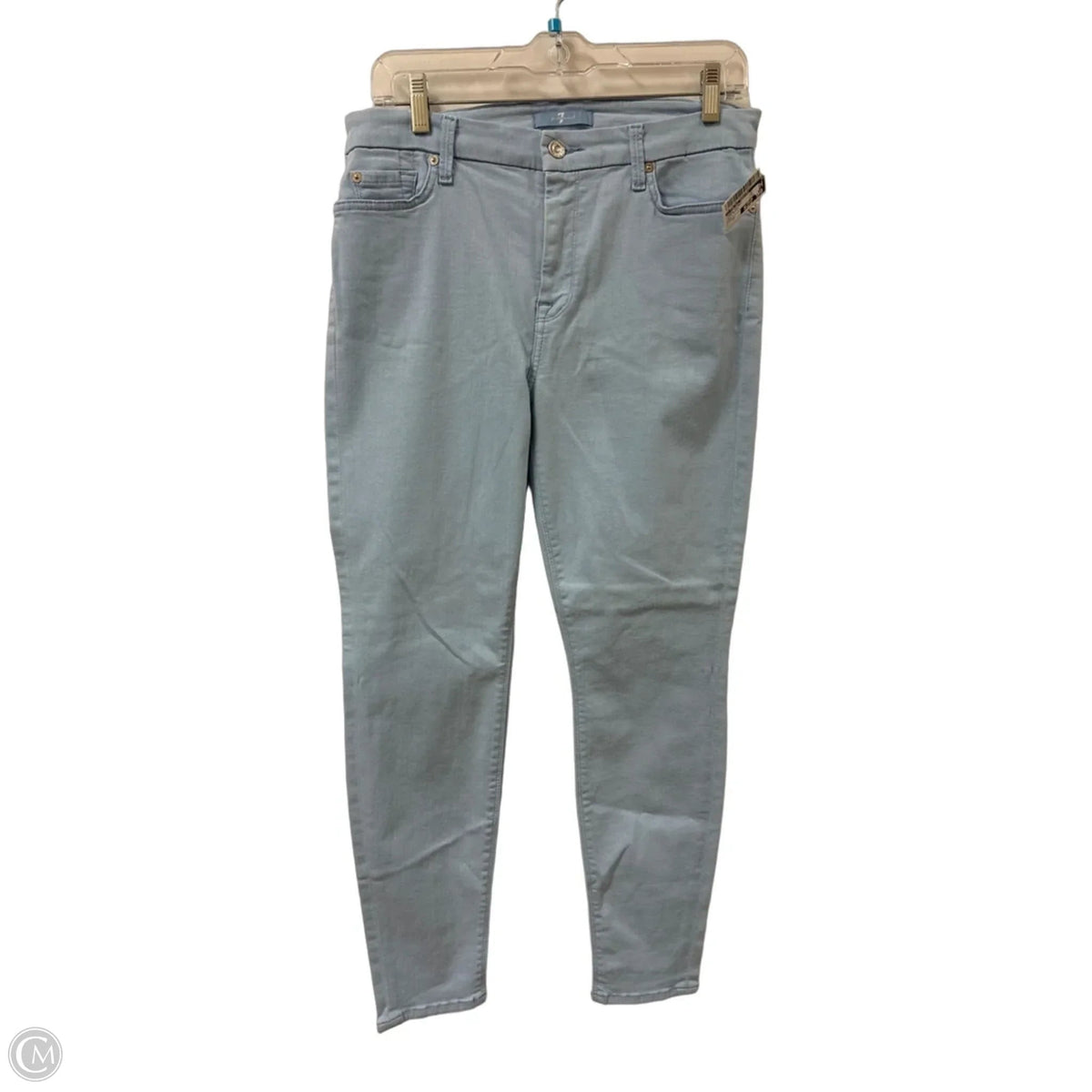 Jeans Skinny By 7 For All Mankind In Blue Denim, Size: 10