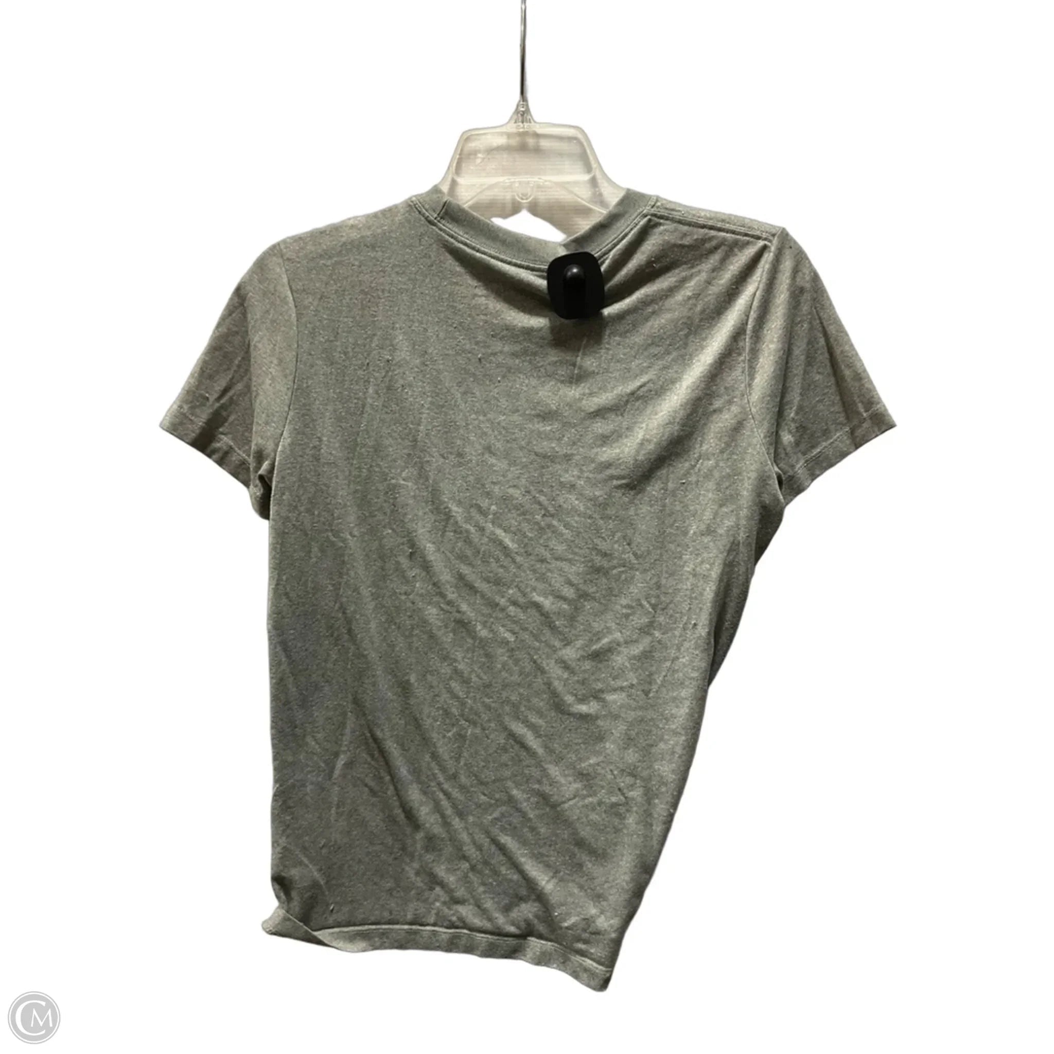 Athletic Top Short Sleeve By Nike In Grey, Size: M