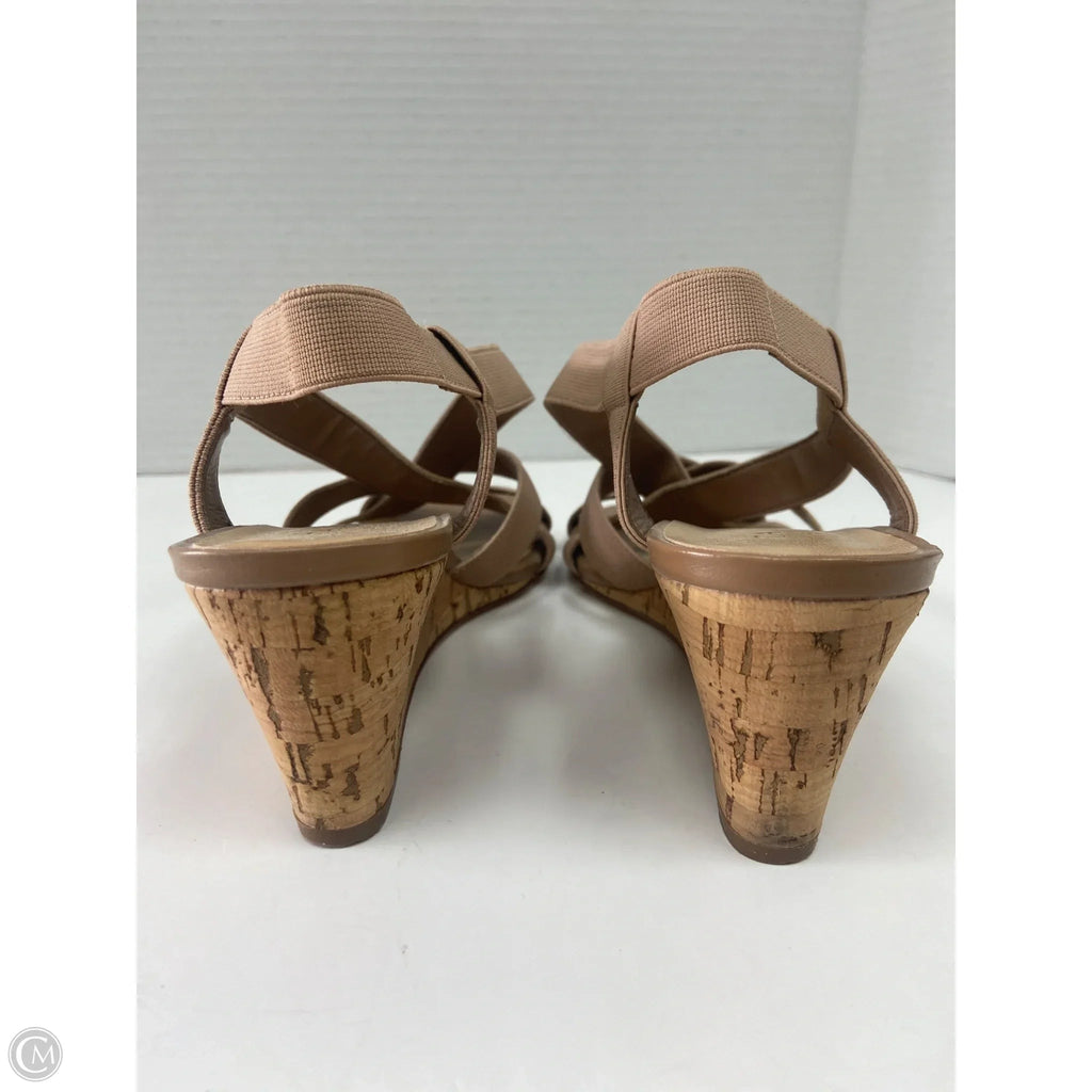 Shoes Heels Wedge By Talbots In Tan, Size: 7.5
