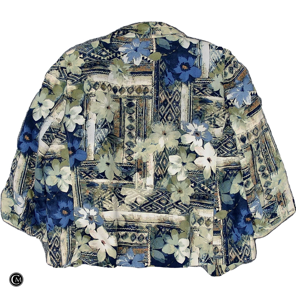Blazer By Alfred Dunner In Blue & Green, Size: 1x