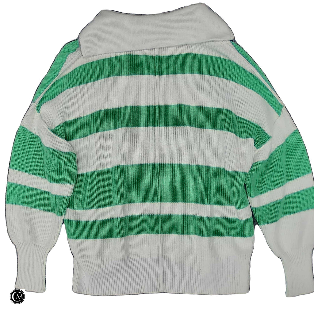 Sweater By Aerie In Green & White, Size: S