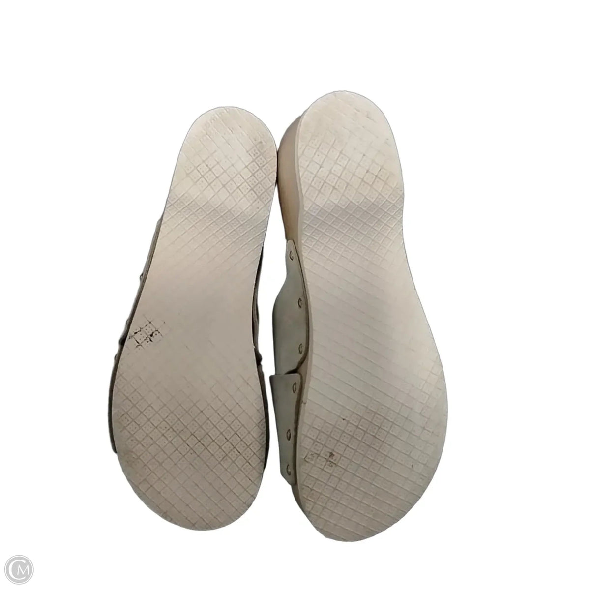 Sandals Heels Block By Clothes Mentor In Beige, Size: 8