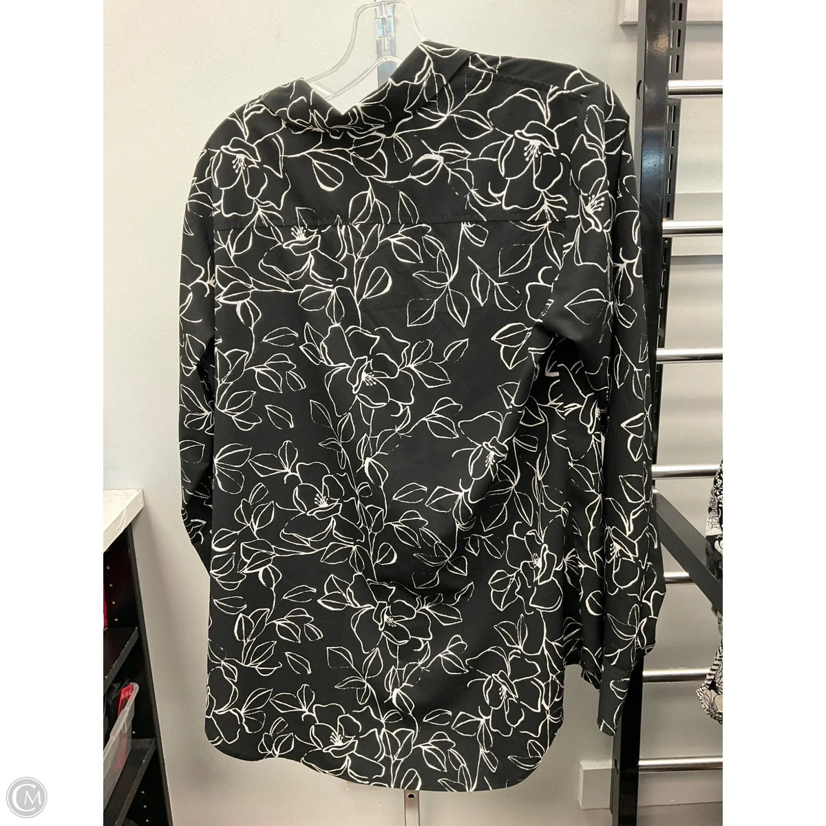 Top Long Sleeve By A New Day In Black & White, Size: Xl