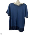 Top Short Sleeve By Anthropologie In Blue, Size: S
