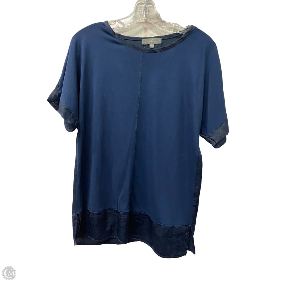 Top Short Sleeve By Anthropologie In Blue, Size: S