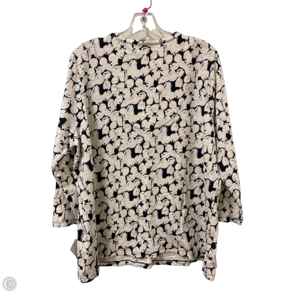 Top Long Sleeve By Chicos In Navy, Size: Xl