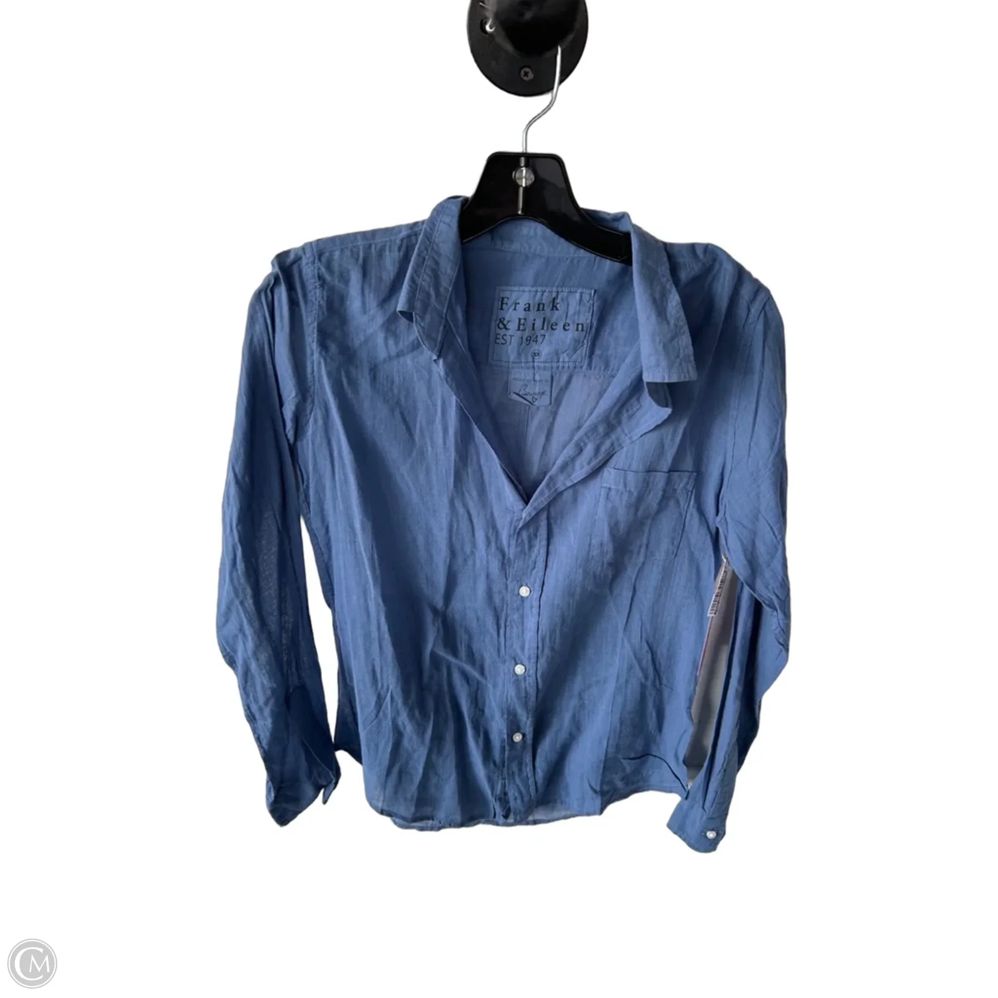 Top Long Sleeve By Frank And Eileen In Blue, Size: Xs